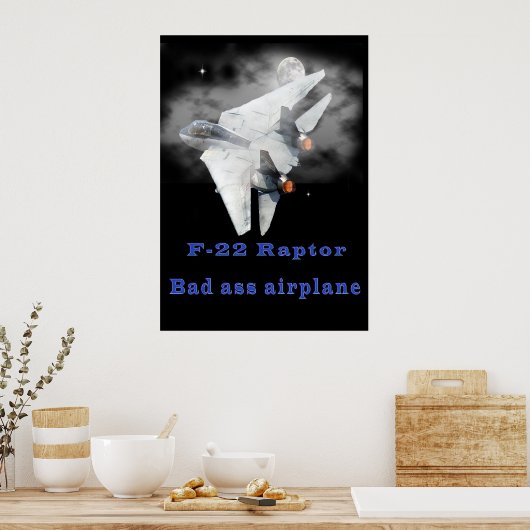 Poster F-22 Conception de Raptor (Cuisine)