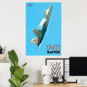 POSTER F-22 RAPTEUR (Bureau à domicile)