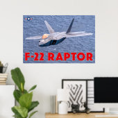 POSTER F-22 RAPTEUR (Bureau à domicile)
