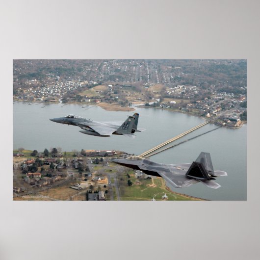 Poster F-22 Raptor et F-15 Eagle (Devant)