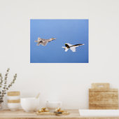 Poster F-22 Raptor et FA-18 Super Hornet (Cuisine)