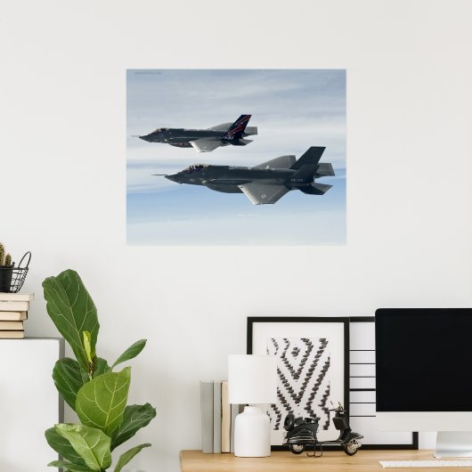 Poster F-35 Éclair (Bureau à domicile)