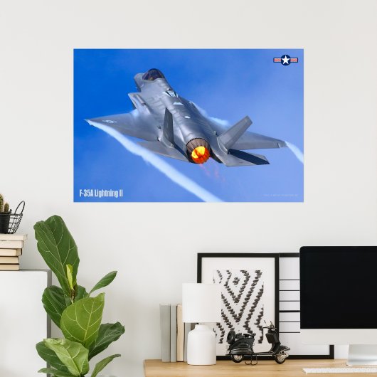 POSTER F-35A ÉCLAIRAGE II (Bureau à domicile)