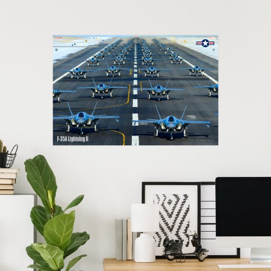 POSTER F-35A ÉCLAIRAGE II (Bureau à domicile)