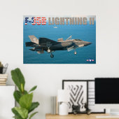 POSTER F-35B ÉCLAIRAGE II (Bureau à domicile)