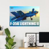 POSTER F-35B ÉCLAIRAGE II (Bureau à domicile)