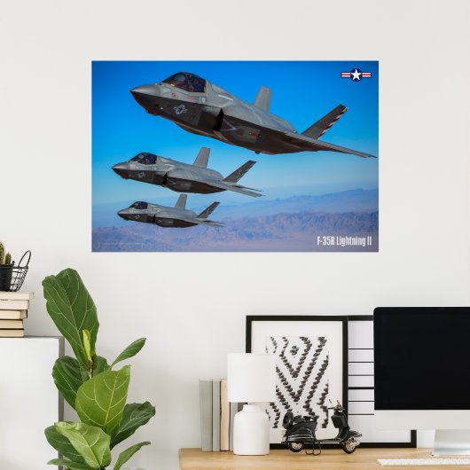POSTER F-35B ÉCLAIRAGE II (Bureau à domicile)