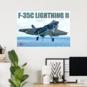 POSTER F-35C ÉCLAIRAGE II (Bureau à domicile)