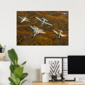 Poster F-4, F-16, F-15 et A-10 (Bureau à domicile)