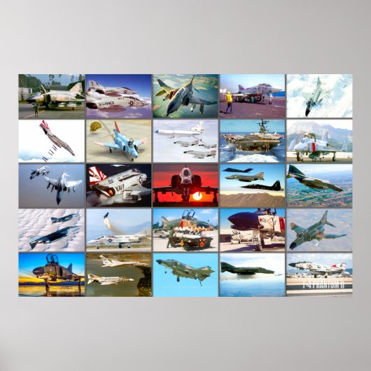 POSTER F-4 PHANTOM II "MONTAGE" (Devant)