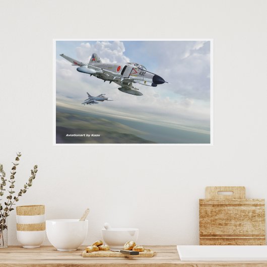 Poster F- 4EJ Phantom II 302e escadron, 2e Escadre, JASDF (Cuisine)