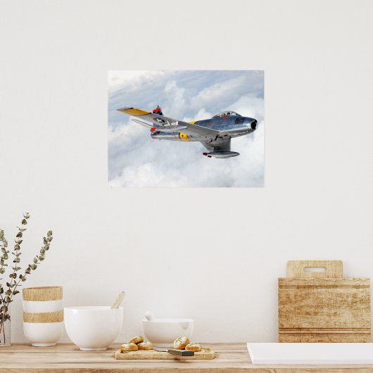 Poster F-86 Sabre en vol (Cuisine)