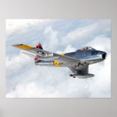 Poster F-86 Sabre en vol (Devant)