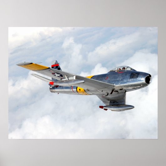 Poster F-86 Sabre en vol (Devant)