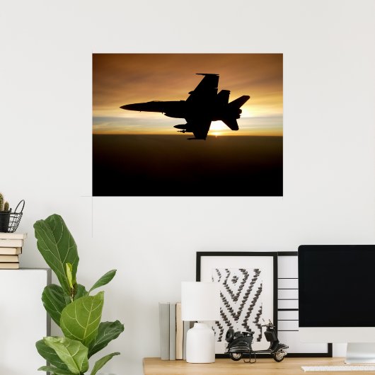 Poster F/A-18 Hornet (Bureau à domicile)