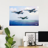 POSTER F/A-18 SUPER HORNET (Bureau à domicile)