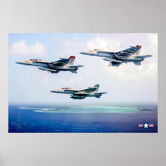POSTER F/A-18 SUPER HORNET (Devant)