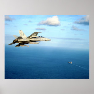 Poster F/A-18A Hornet Strike Fighter Escadron 87