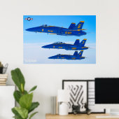 POSTER F/A-18C HORNET (Bureau à domicile)