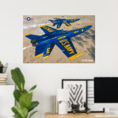 POSTER F/A-18C HORNET (Bureau à domicile)