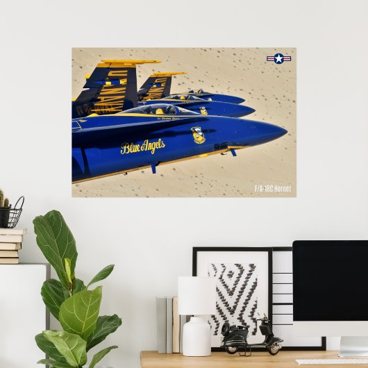 POSTER F/A-18C HORNET (Bureau à domicile)