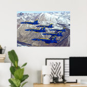 POSTER F/A-18C HORNET (Bureau à domicile)