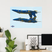 POSTER F/A-18C HORNET (Bureau à domicile)