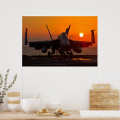 POSTER F/A-18E SUNSET SUPER HORNET (Cuisine)
