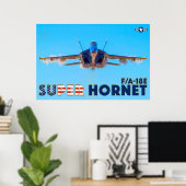 POSTER F/A-18E SUPER HORNET (Bureau à domicile)