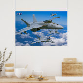POSTER F/A-18E SUPER HORNET (Cuisine)