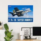 POSTER F/A-18E SUPER HORNET (Bureau à domicile)