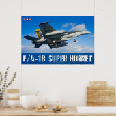 POSTER F/A-18E SUPER HORNET (Cuisine)