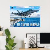 POSTER F/A-18E SUPER HORNET (Bureau à domicile)