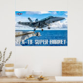 POSTER F/A-18E SUPER HORNET (Cuisine)