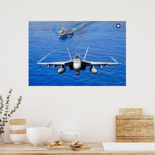 POSTER F/A-18E SUPER HORNET (Cuisine)