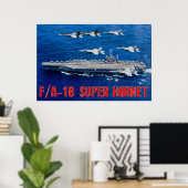 POSTER F/A-18E SUPER HORNET (Bureau à domicile)