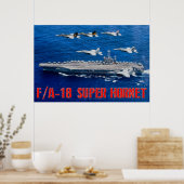 POSTER F/A-18E SUPER HORNET (Cuisine)