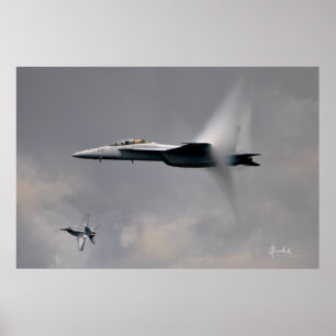Poster F/A-18F en vol