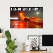 POSTER F/A-18F SUPER HORNET (Bureau à domicile)