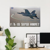 POSTER F/A-18F SUPER HORNET (Bureau à domicile)