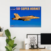 POSTER F/A-18F SUPER HORNET (Bureau à domicile)