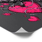 Poster F-caw-f Black Crow Black Bird Roses Heart Funny Va (Coin)