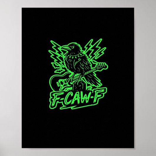 Poster F-Caw-F Chicken Classic Minimal Clean (Devant)