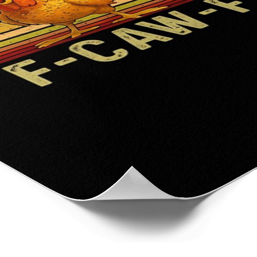 Poster F-Caw-F Chicken Essential Retro Classic (Coin)