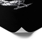 Poster F-Caw-F Chicken Retro Graphic (Coin)