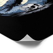 Poster F-Caw-F Corbeau Classique au Clair de Lune (Coin)
