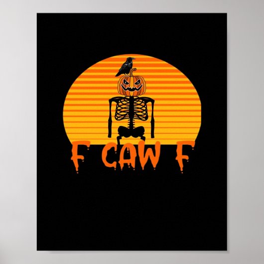 Poster F-Caw-F Corbeau Classique Esthétique Décontracté (Devant)
