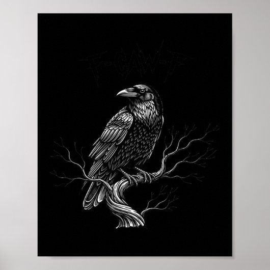 Poster F-caw-f - Corbeau - Corbeau - Costume d'Halloween (Devant)