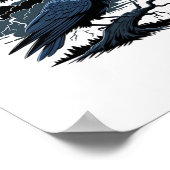 Poster F-Caw-F Corbeau Essentiel Rétro Classique (Coin)