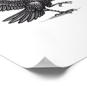 Poster F-Caw-F Crow, Bird Cawing Grunge Cool Unique (Coin)